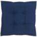 Mina Victory 18x18 Square Cotton Outdoor Flange Seat Cushion in Navy