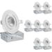 QPLUS 4 Inch Ultra-Thin Adjustable Eyeball Gimbal LED Recessed Lighting with Junction Box/Canless Downlight 10 Watts 750lm Dimmable Energy Star and ETL Listed (6500K Cool White 8 Pack)