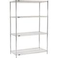 Nexel ESD Wire Shelving Starter - 4 Tier - 72 W x 21 D x 54 H