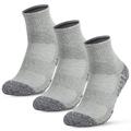 Carevas Men 3 Pairs Cushioned Hiking Socks Outdoor Sports Casual Cotton Crew Socks for Hiking Trekking Walking