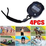 4PCS Lcd Digital Stopwatch Sport Timer Stop Watch with Winding Multifunction Sport Handheld Timer Chronograph Stop Watch