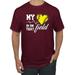 Wild Bobby My Heart Is On That Tennis Field Sports Men Graphic Tee Maroon 3X-Large