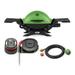 Weber Q 1200 Gas Grill (Green) iTech Bundle