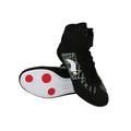 Kesitin Kids Anti Slip Lightweight High Top Boxing Shoes Boys Training Comfort Fighting Sneakers Breathable Rubber Sole Black-2 4.5Y