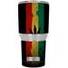 Skin Decal Vinyl Wrap for RTIC 30 oz Tumbler Cup Stickers Skins Cover (6-piece kit) / Rasta Weed Pot Leaf Red