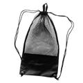 Scuba Diving Drawstring Mesh Stuff Sack Bag Pouch Storage Bag With Shoulder Strap 29 X 13 Black