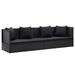 Suzicca Patio Bed with Cushion and Pillow Poly Rattan Black