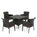 Noble House Corsica 5 Piece Outdoor Bistro Set in Multibrown