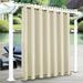 Rosnek Outdoor Patio Curtains Waterproof Top & Bottom Grommet Weighted Thermal Insulated Light Blocking Windproof Drapes Keep Privacy for Yard Porch 100 x 96 Beige 1 Panel