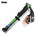 Ultralight Portable EVA Handle Aluminum Foldable Walking Sticks Camping Hiking Tool Telescopic Stick Folding Trekking Poles GREEN