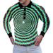 Pianpianzi Slim Fit Turtle Neck Running Compression Sleeve Mens Long Sleeve Tops Mens Fashion Casual Sports Abstract Digital Print Lapel Button Long Sleeve Cuff Top