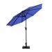 WestinTrends Paolo 9 Ft Outdoor Umbrella with Base Included Market Table Umbrella with 64 Pound Solid Square Concrete Base Royal Blue