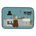 Carolines Treasures CK7845DDM Chocolate Chow Chow Kitchen Scene Dish Drying Mat 14 x 21 multicolor