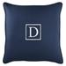 Outdoor Living and Style 18 Navy Blue and White Monogram D Single Embroidered Sunbrella Indoor