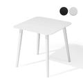 Pellebant Outdoor Aluminum Patio Side Table in White Finish