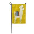 KDAGR Blue Graphic of Cute Alpaca with Peru Bolivian Cape on Back Colorful Llama America Garden Flag Decorative Flag House Banner 28x40 inch