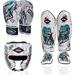 Spall Pro Boxing Set for Kids and Adults - Unleash Your Inner Champion with Dino Style Leather Boxing Gloves with Boxing Headgear & Shin Guards (Large White)