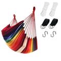 Livhil Hammock Chair Hanging Rope Hammock Swing Chair Max 300 lbs Portable Hanging Hammock Chair with Pocket- Perfect for Outdoor Home Bedroom Patio Yard (Colorful)