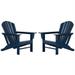 Portside Classic Outdoor Adirondack Chair (Set of 2) in Navy Blue