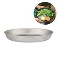 Lixada 700ml Titanium Plate Ultralight Dinner Fruit Plate Frying Pan for Outdoor Camping Hiking Backpacking Picnic BBQ