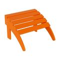 WestinTrends Outdoor Ottoman Patio Adirondack Ottoman Foot Rest All Weather Poly Lumber Folding Foot Stool for Adirondack Chair Widely Used for Outside Porch Pool Lawn Backyard Orange