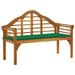 Dcenta Patio Queen Bench with Cushion 53.1 Solid Acacia Wood