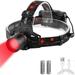 Red headlamp red LED hunting headlamp rechargeable headlamp with red zoom filter used for hunting astronomy star gazing night vision