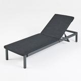 Cherie Coral Outdoor Chaise Lounge with Cushion Dark Gray