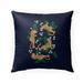 Tiger Floral Navy Outdoor Pillow by Kavka Designs