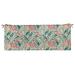RSH DÃ©cor Indoor Outdoor Foam Bench Cushion with Ties 38 x 18 x 2 Gould Multi Green Floral