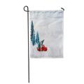 KDAGR 1950 Antique Vintage Red Truck Hauling Christmas Tree Home Through Snowy Winter Garden Flag Decorative Flag House Banner 12x18 inch