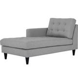 Modern Contemporary Urban Design Living Lounge Room Left Arm Chaise Lounge Chair Grey Gray Fabric