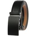 Men s Belt Slide Ratchet Belt For Men Dress Pant Shirt Genuine Leather Trim To Fit$Leather Ratchet Slide Belt with Click Buckle