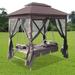 Gazebo Convertible Swing Bench Coffee