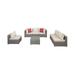 WestinTrends 7-Piece Outdoor Patio Rattan Wicker Sectional Modular Seating Set with Cushions Gray/Ivory