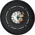 Spare Tire Cover Compass Broken Clock Butterfly Wheel Covers Fit for SUV accessories Trailer RV Accessories and Many Vehicles