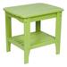 Shine Company Rectangular Traditional Wood Indoor/Outdoor Side Table in Green