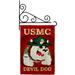 Marine Corps Devil Dog Garden Flag Set Armed Forces 13 X18.5 Double-Sided Decorative Vertical Flags House Decoration Small Banner Yard Gift
