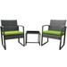 Pyramid Home Decor 3-piece Rattan Outdoor Patio Bistro Set Green