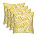 RSH DÃ©cor Indoor Outdoor Set of 4 Pillows 24 x 24 Aria Spice Yellow