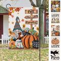 Cheers.US Pumpkin Fall Garden Flag Welcome Fall Flag for Fall Outdoor Outside Small Pumpkin Garden Flag Burlap Thanksgiving Autumn Yard Flag Farmhouse Welcome Banner Sunflower Decor