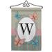 Butterflies W Initial Garden Flag Set Bugs & Frogs 13 X18.5 Double-Sided Yard Banner