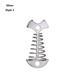 Tool Adjustable Buckle Outdoor Awning Deck Stakes Camping Tent Hooks Tent Pegs Fixed Nails Spring Fishbone Anchor SILVER STYLE 1