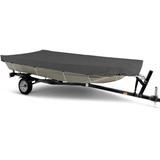 NEH Heavy-Duty Jon Boat Cover- Fits Most Jon Boats 12 to 14 - Waterproof Dust & Sun Protection- 14 L x 52 W - Grey- Includes Support Pole