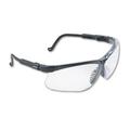 Uvex Genesis Wraparound Safety Glasses Black Plastic Frame Clear Lens Each
