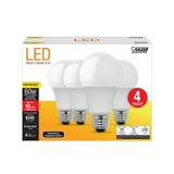 Feit Electric 10 Watt LED (60 Watt Equivalent) Soft White A19 E26 Non-Dimmable (4 Pack)