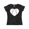 Inktastic Heart Shaped Baseball Women s T-Shirt