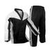 Karate Demo Gi Team Uniform Freestyle Competition Martial Arts Suits Black with White Trim (7)