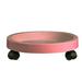 Round Flower Pot Mover Large Rolling Plant Caddy Indoor Outdoor Planter Trolley Brick Red