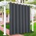 Waterproof Indoor/Outdoor Curtains for Patio - Thermal Insulated Sun Blocking Grommet Blackout Curtains for Bedroom Porch Living Room Pergola Cabana 100 x 84 inch Dark Grey